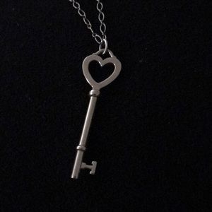 AUTHENTIC Tiffany and Co Heart Key necklace